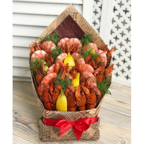 Букет из раков и креветок "Джек Воробей!"